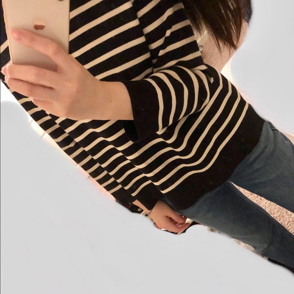 [Mila Owen] Black&Creamy White Stripe Sweater - Picture 5 of 8